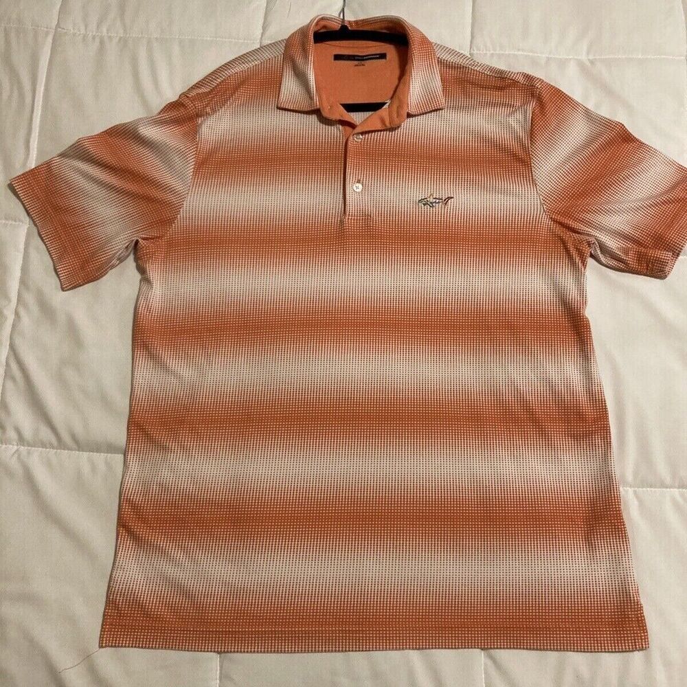 Greg Norman Orange Golf Lightweight Polo Size Large
